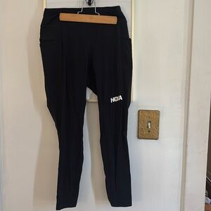 Hoka one one running leggings with side zipper pocket sz m like new